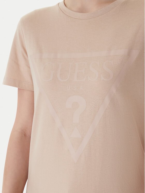Guess Guess Camiseta V2YI07 K8HM0 Beis Regular Fit