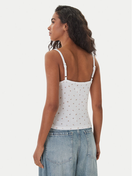 Guess Jeans Guess Jeans Top W6GPB5 KH172 Blanco Regular Fit