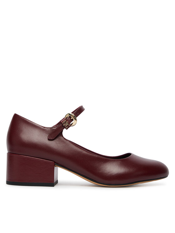 Tommy Hilfiger Laiviņas Tommy Hilfiger Heeled Maryjane Buckle FW0FW09347 Bordo