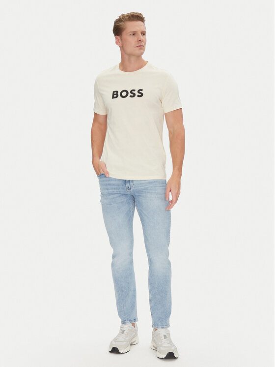 BOSS BOSS Majica 50491706 Bela Regular Fit