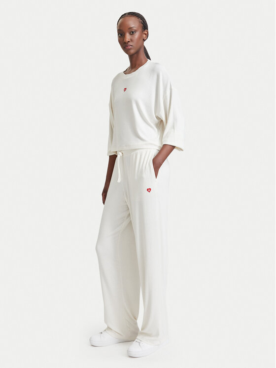 HUGO HUGO Pantalones de pijama Heart 50566660 Crema Relaxed Fit