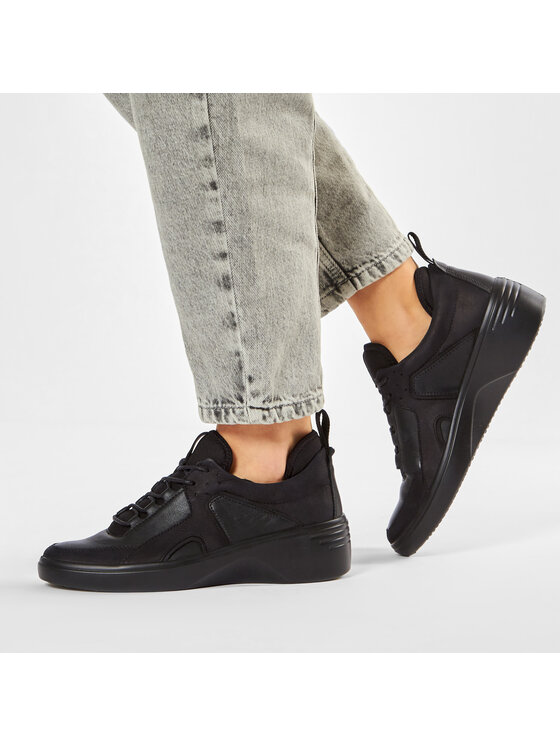 ECCO Sneakersy ECCO Soft 7 Wedge W 47092351052 Čierna