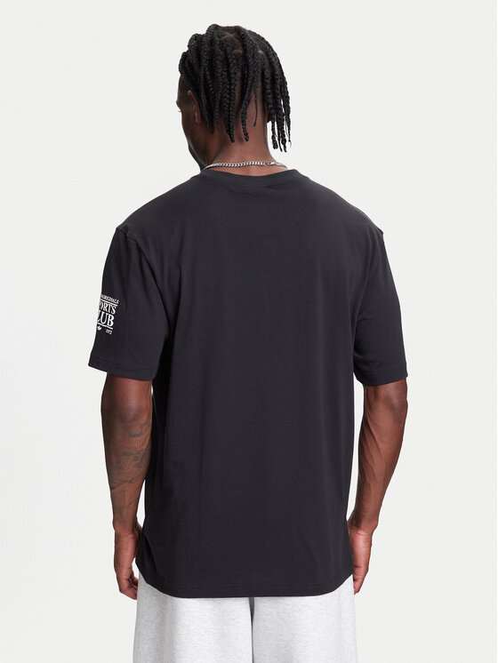 adidas adidas Футболка 90s Football Graphic JX3064 Чорний Regular Fit