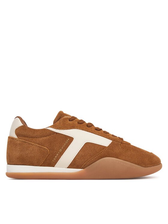 Tommy Hilfiger Сникърси Tommy Hilfiger Th Vintage Low Runner Suede FW0FW09621 Кафяв