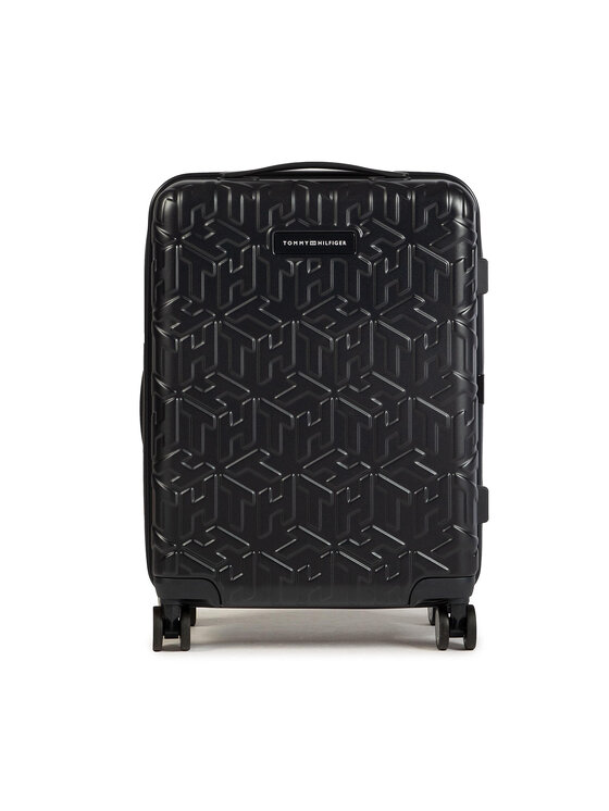 Tommy Hilfiger Kabinbőrönd Tommy Hilfiger Tommy Monogram Case 20 AU0AU01063 Fekete