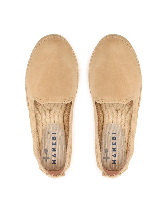 Manebi Еспадрильї Manebi Suede Flat Espadrilles Бежевий