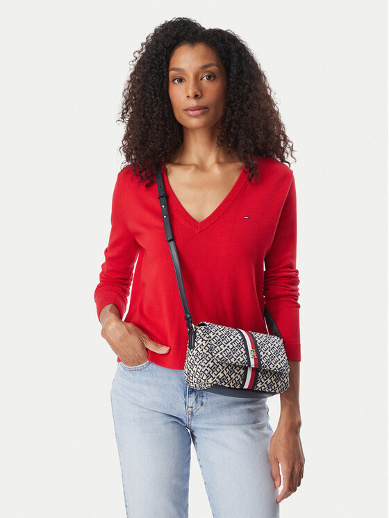 Tommy Hilfiger Táska Tommy Hilfiger Th Jacquard Ess Crossover AW0AW19066 Kék