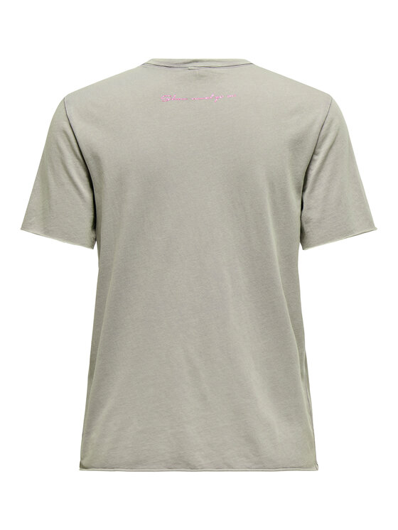 ONLY ONLY Футболка Lucy 15307412 Сірий Regular Fit