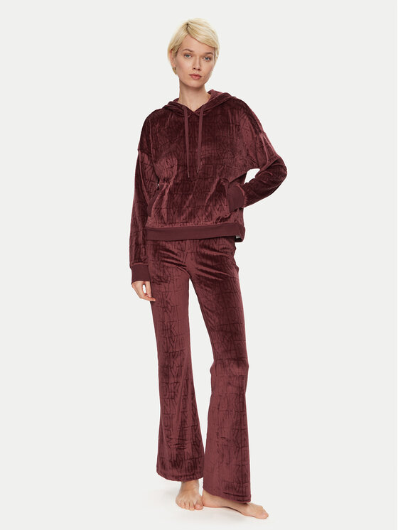 DKNY DKNY Pidžama YI80034 Tamnocrvena Relaxed Fit