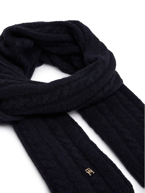 Tommy Hilfiger Šál Tommy Hilfiger Timeless AW0AW16990 Tmavomodrá