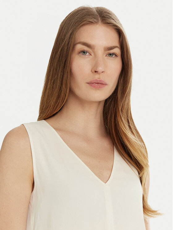 Marella Marella Marškinėliai Ginnico 2515161051 Écru Regular Fit