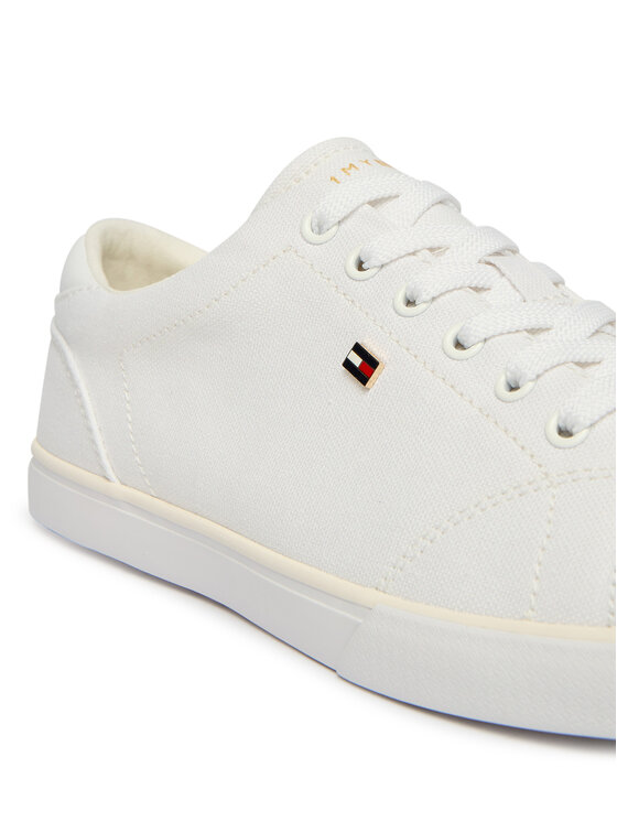 Tommy Hilfiger Tenis superge Tommy Hilfiger Th Low Profile Vulc Canvas FW0FW09102 Bela