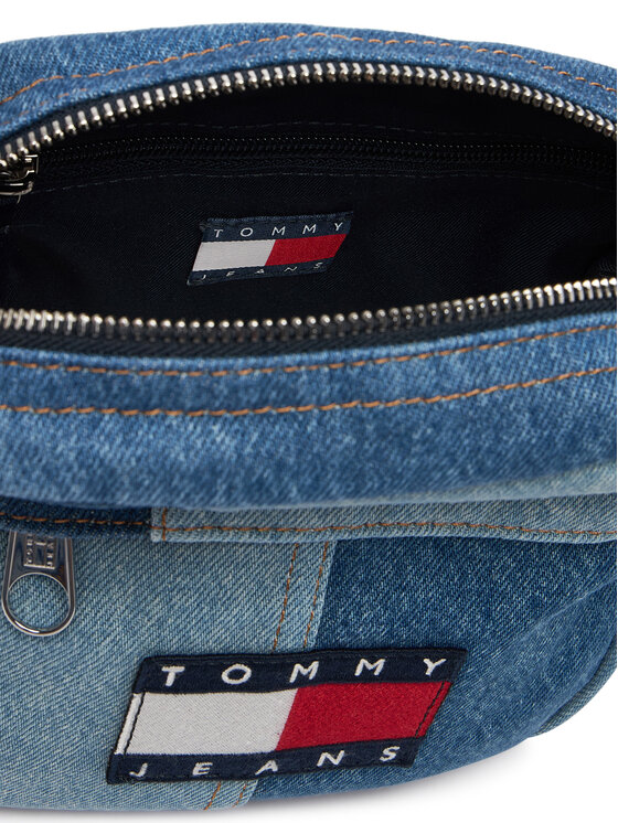 Tommy Jeans Geantă crossover Tommy Jeans Tjm Denim Patchwork Reporter AM0AM14287 Albastru