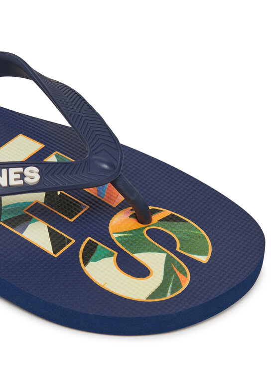 Jack & Jones Žabky Jack & Jones Jfwlogo Palm Print Flip Flop Ln 12230642 Tmavomodrá