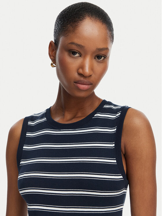 Tommy Hilfiger Tommy Hilfiger Top Multistripe WW0WW50025 Azul marino Slim Fit