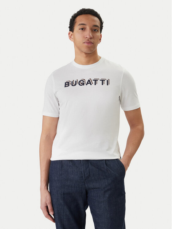 Bugatti Bugatti Camiseta 8350-75045C Blanco Regular Fit