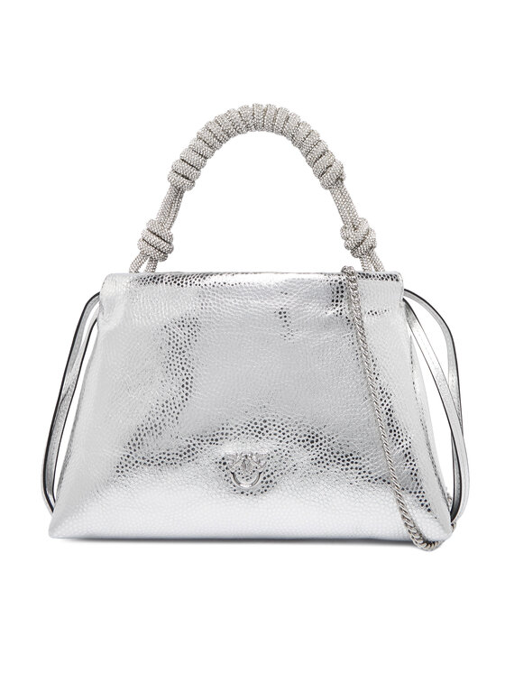 PINKO Ročna torba PINKO Mini Clutch+Manico SP Al 25-26 PLTT 105908 A2WD Srebrna