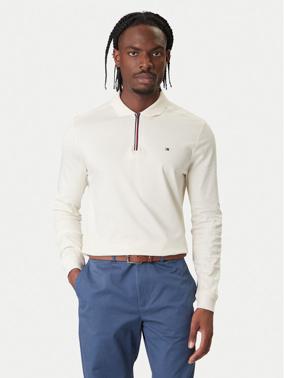 Tommy Hilfiger Tommy Hilfiger Polo MW0MW42808 Écru Regular Fit