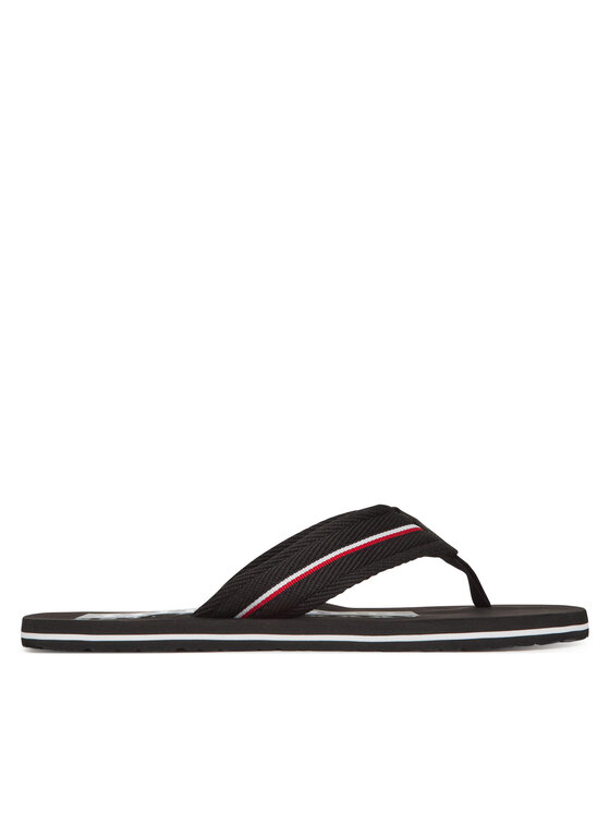 Tommy Hilfiger Infradito Tommy Hilfiger Corporate Hilfiger Beach FM0FM05436 Nero