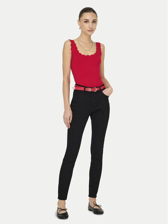 JDY JDY Marškinėliai Nanna 15290585 Raudona Slim Fit