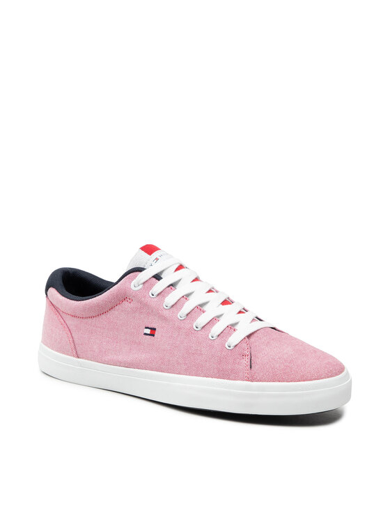 Tommy Hilfiger Πάνινα παπούτσια Tommy Hilfiger Essential Chambray Vulcanized FM0FM03472 Κόκκινο