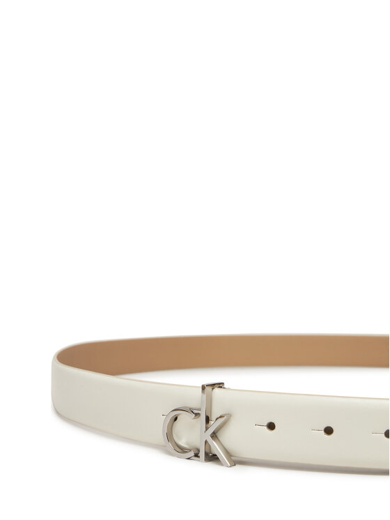 Calvin Klein Cintura da donna Calvin Klein Ck Buckle Belt 3.0_Smooth K60K613156 Bianco