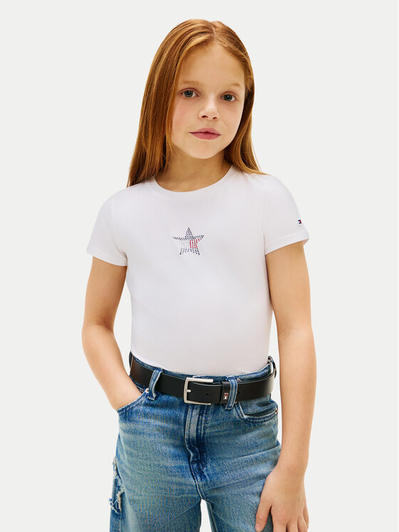 Tommy Hilfiger Tommy Hilfiger Camiseta KG0KG09097 Blanco Extra Slim Fit