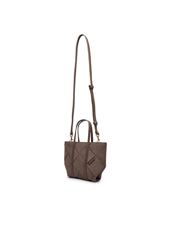 Calvin Klein Geantă Calvin Klein Woven Sueded Mini Tote Crossbody LV04F3696G Maro
