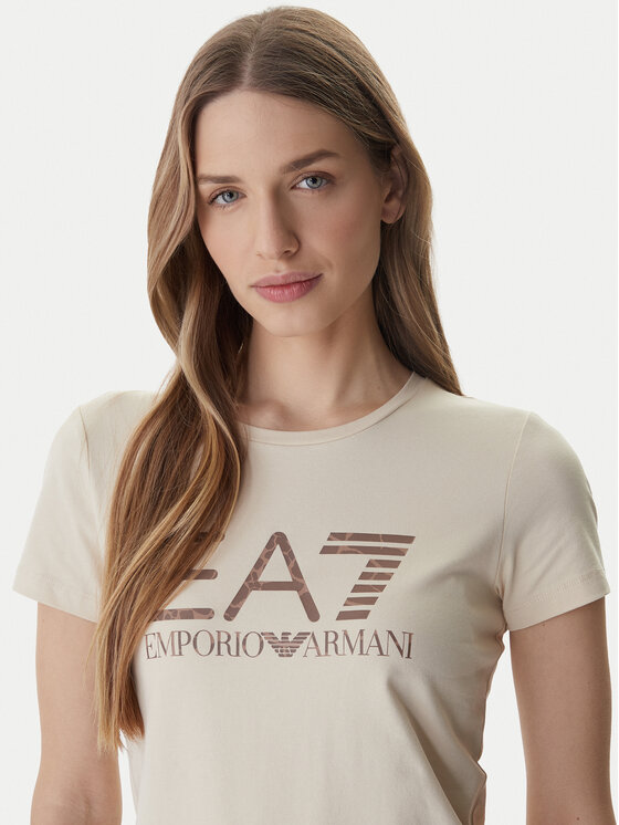 EA7 Emporio Armani EA7 Emporio Armani Camiseta 7W000993 AF18401 Beis Regular Fit