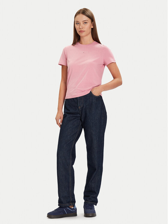 Tommy Jeans Tommy Jeans Camiseta Linear DW0DW21964 Rosa Regular Fit