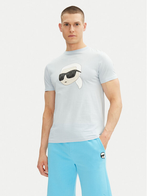 KARL LAGERFELD KARL LAGERFELD T-shirt 755073 552251 Celeste Regular Fit
