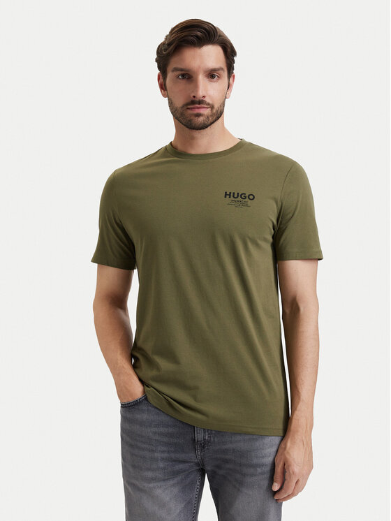HUGO HUGO Camiseta Nesptee 50572740 Verde oscuro Regular Fit