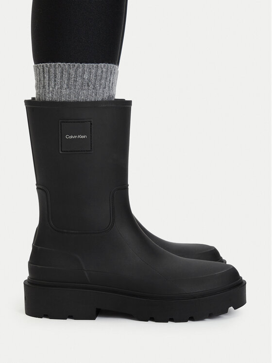 Calvin Klein Гумени ботуши Calvin Klein Rainboot Rubber HW0HW03179 Черен