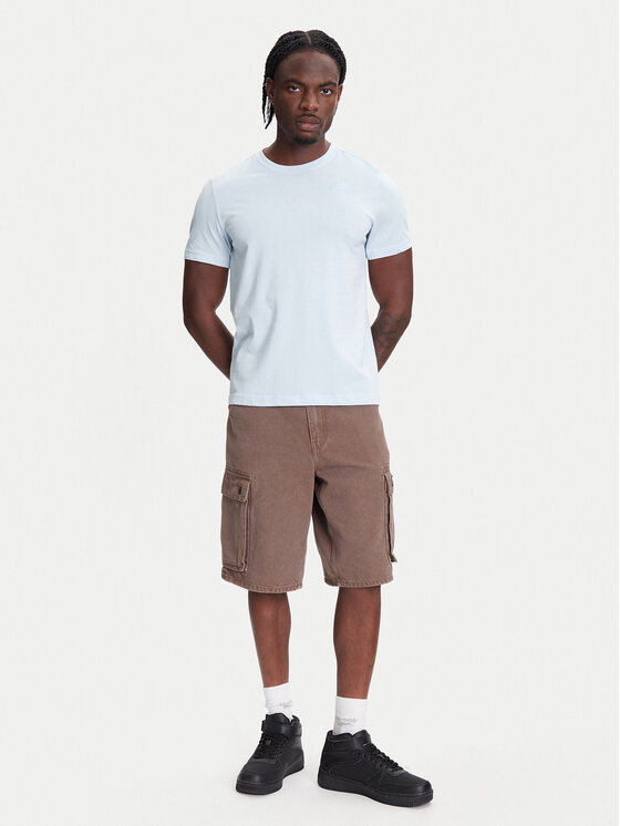Kappa Kappa Футболка Logo Korpo Cafers 304J150 Блакитний Slim Fit
