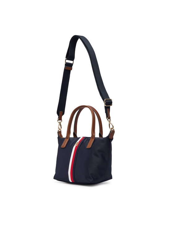 Tommy Hilfiger Táska Tommy Hilfiger Popette Mini Tote Corp AW0AW19025 Sötétkék