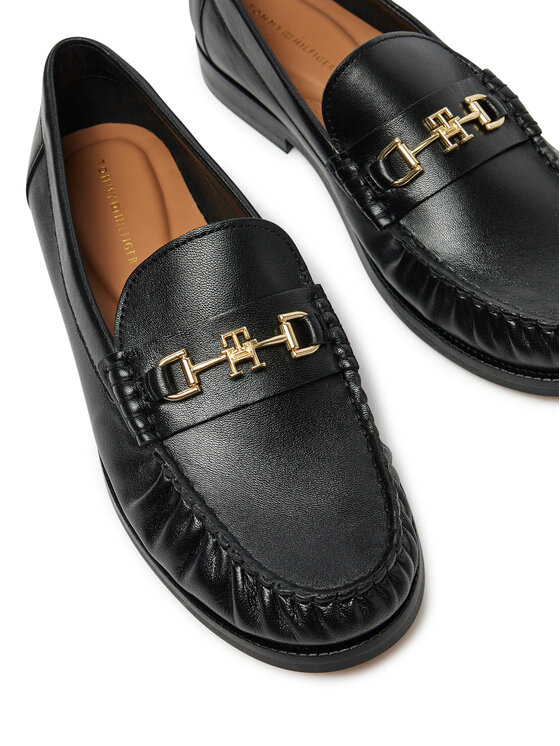 Tommy Hilfiger Mokasīni Tommy Hilfiger Soft Leather Horsebit Loafer FW0FW08414 Melns