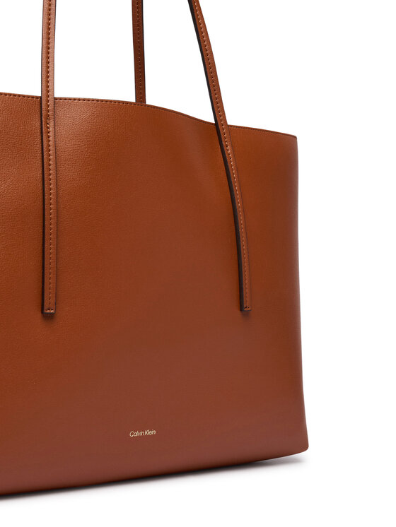 Calvin Klein Torebka Calvin Klein Foil Logo Tote W/Pouch LV04F3274G Brązowy