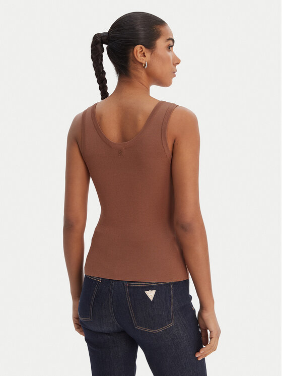 Fracomina Fracomina Top FR26ST4005K524R9 Marrón Slim Fit