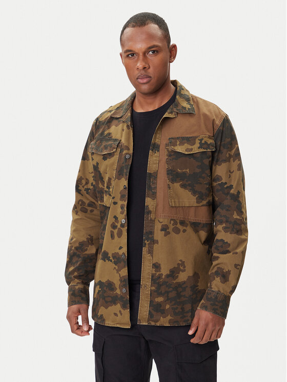 G-STAR G-Star Raw Marškiniai Cargo Pkt D26900-D553 Žalia Regular Fit