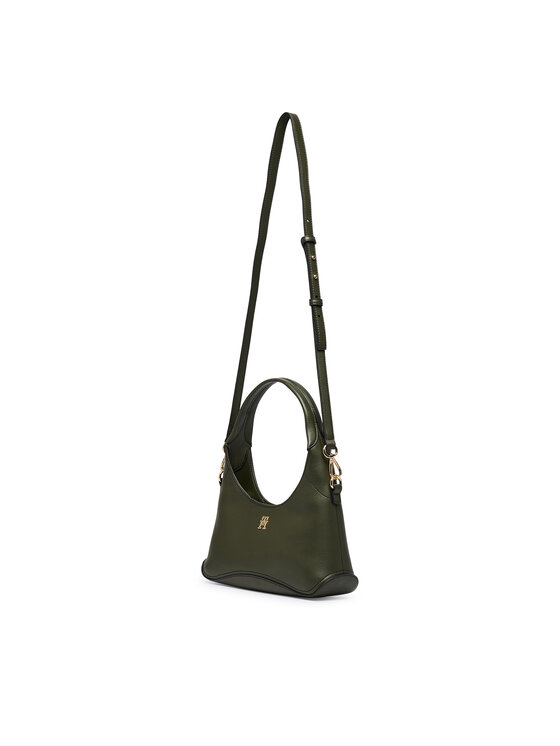 Tommy Hilfiger Τσάντα Tommy Hilfiger Th Everyday Mini Hobo AW0AW19185 Σκούρο πράσινο