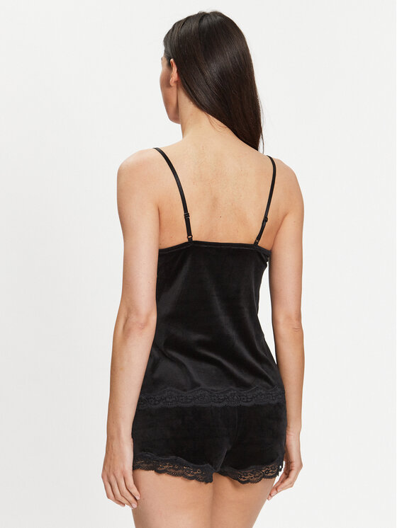 Hunkemöller Hunkemöller Сорочка-піжама Scallop 185927 Чорний Basic Fit