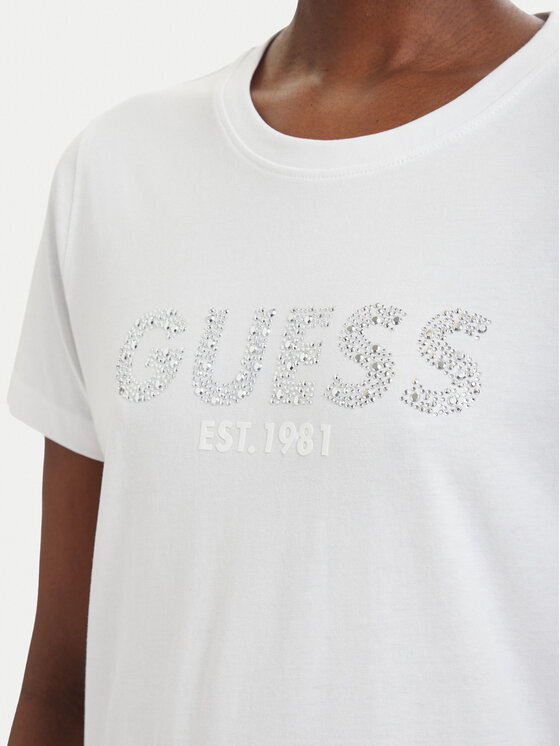 Guess Guess Футболка W6GI15 K3035 Білий Regular Fit