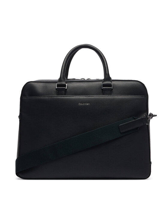 Calvin Klein Чанта за лаптоп Calvin Klein Emblem Hw Commuter LV04D3504G Черен