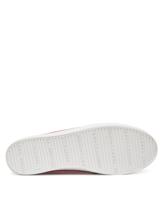 Tommy Hilfiger Сникърси Tommy Hilfiger Washed Canvas Vulc Sneaker FW0FW08894 Розов