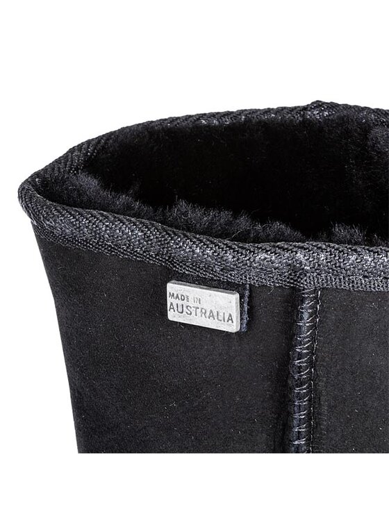 Emu Australia Pantofole Platinum Outback Scuff – Pelle Di Pecora, Fatte A Mano, Colore Nero