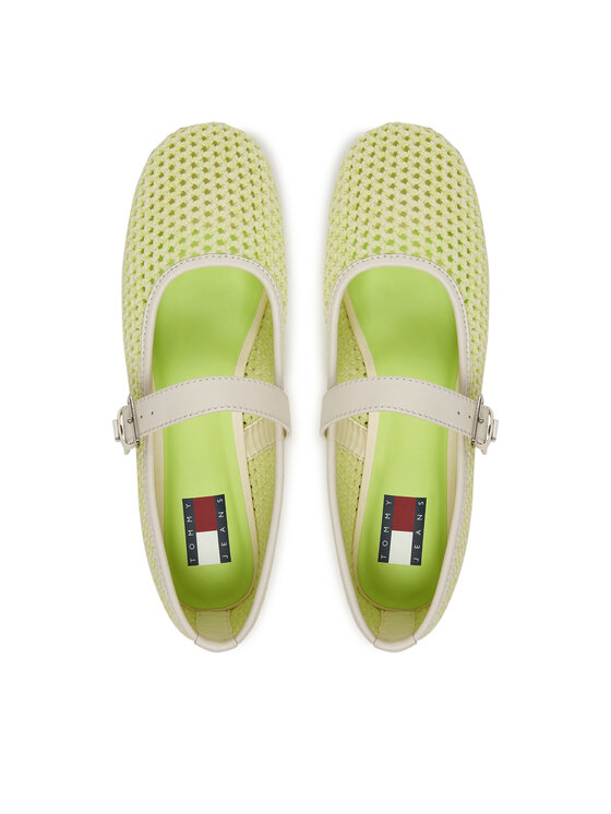 Tommy Jeans Балеринки Tommy Jeans Tjw Knitted Ballerina EN0EN03030 Бял