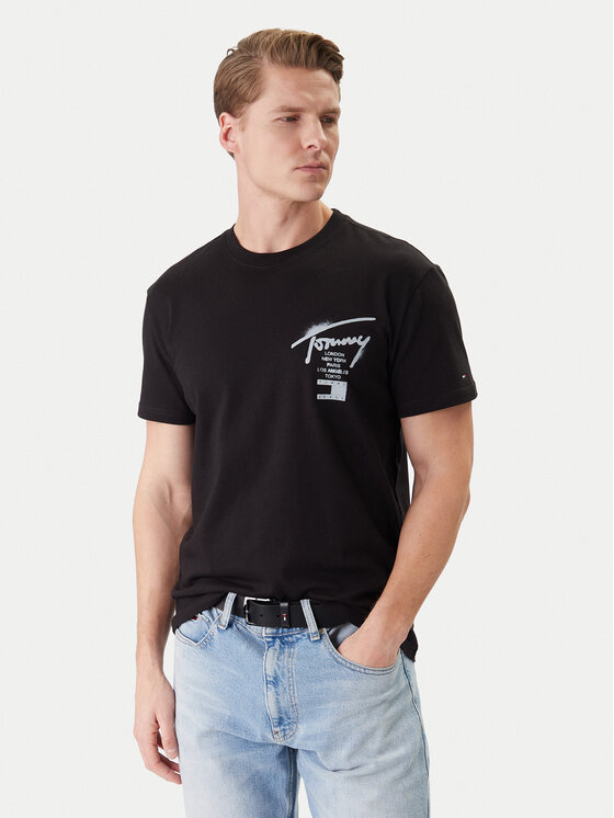 Tommy Jeans Tommy Jeans Camiseta DM0DM22553 Negro Regular Fit