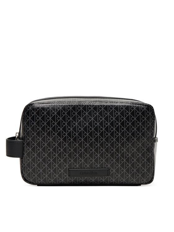 Calvin Klein Pochette per cosmetici Calvin Klein Coated Dopp Kit LV04D1082G Nero