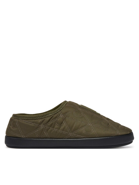 Calvin Klein Kapcie Calvin Klein Home Slipper Quilted Rip Emblem HM0HM02280 Khaki