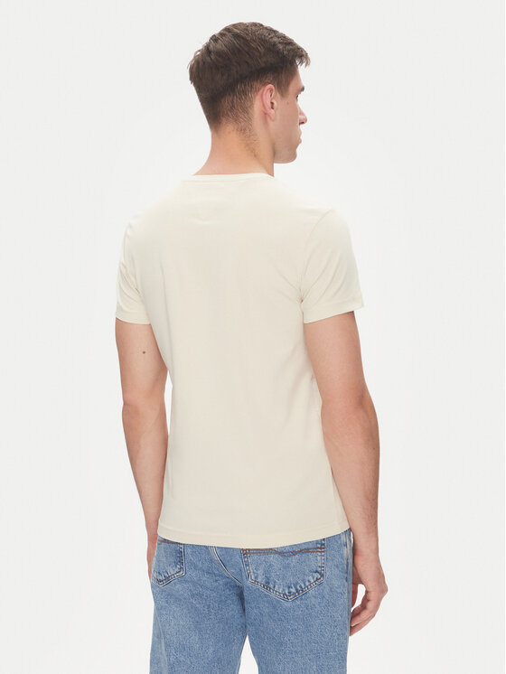 Tommy Hilfiger Tommy Hilfiger Póló MW0MW10800 Bézs Slim Fit